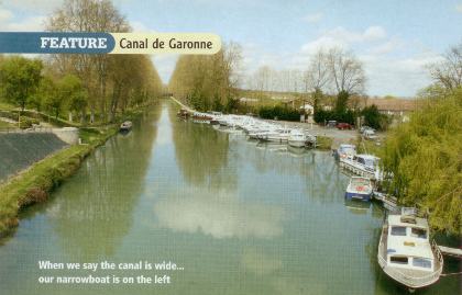 When we say the canal is wide... our narrowboat is on the left